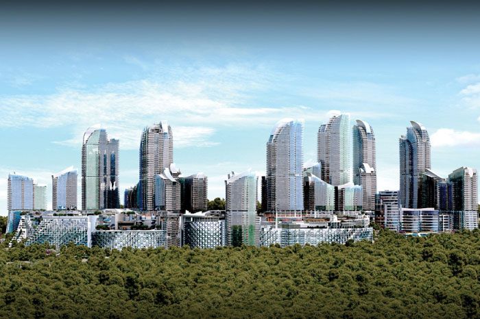 Luftansicht des Agaoglu Maslak 1453 Komplexes | Großprojekt mit nachhaltiger Fassadentechnik von Cuhadaroglu